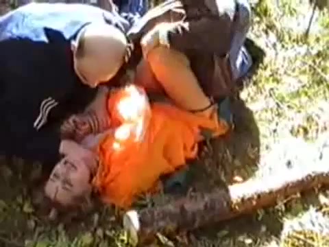 Two yobs rape a woman in a forest belt
